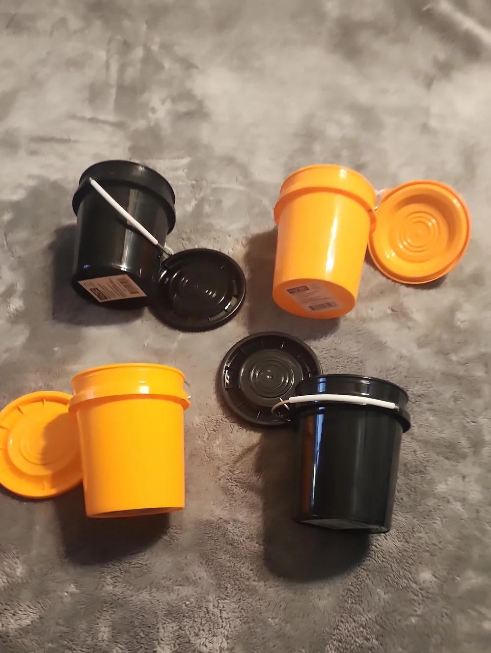 Mini Buckets! Orange & Black